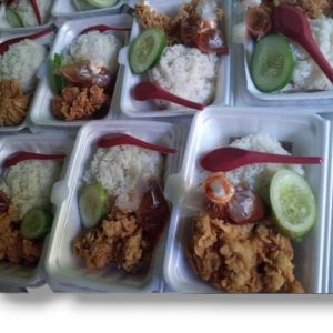 Nasi Sterofoam Ayam Krispi