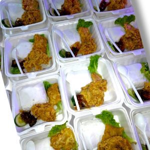 Nasi Ayam Krispi / Geprek + Tempe Goreng