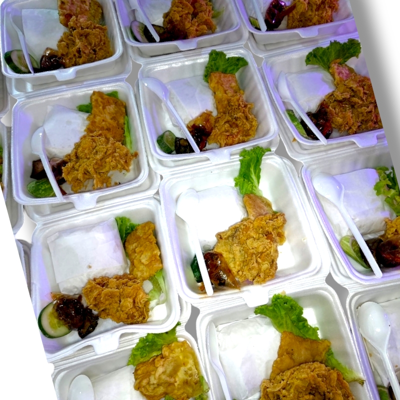 Nasi Ayam Krispi / Geprek + Tempe Goreng
