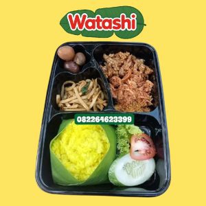 Nasi Bento Ulang Tahun Ayam Suwir Telur Puyuh